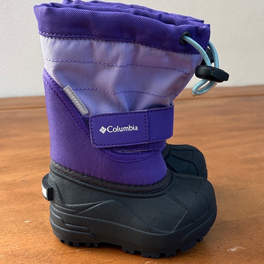 Columbia Kids' Purple and Black Snow Boots Size 5